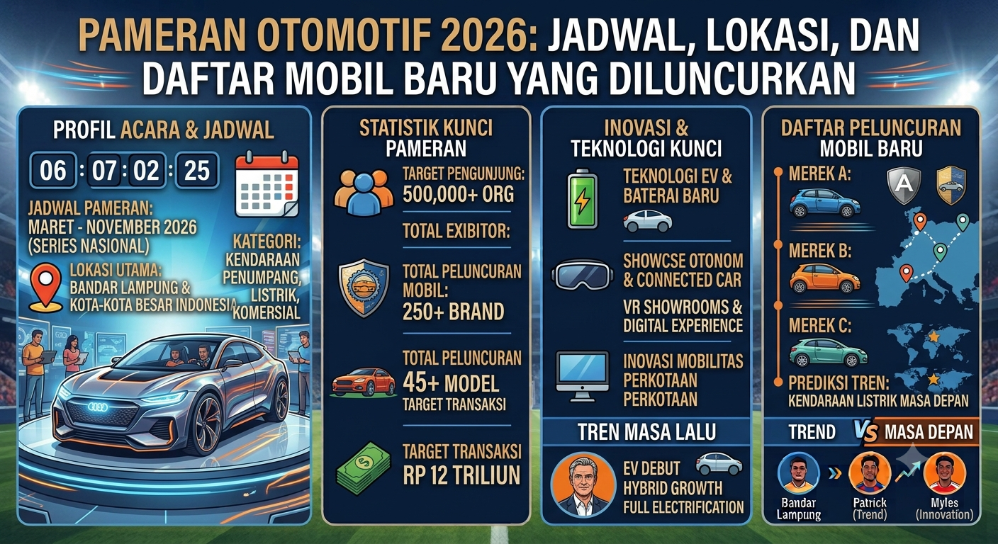 Pameran Otomotif 2026: Jadwal, Lokasi, dan Daftar Mobil Baru yang Diluncurkan