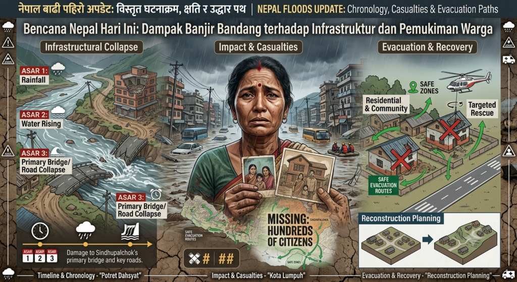 Bencana Nepal Hari Ini: Dampak Banjir Bandang terhadap Infrastruktur dan Pemukiman Warga