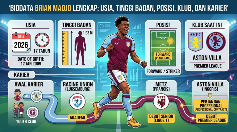 Biodata Brian Madjo Lengkap: Usia, Tinggi Badan, Posisi, Klub, dan Karier