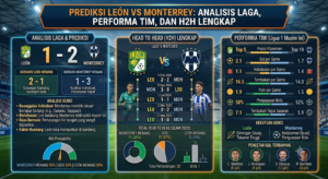 Prediksi León vs Monterrey: Analisis Laga, Performa Tim, dan H2H Lengkap