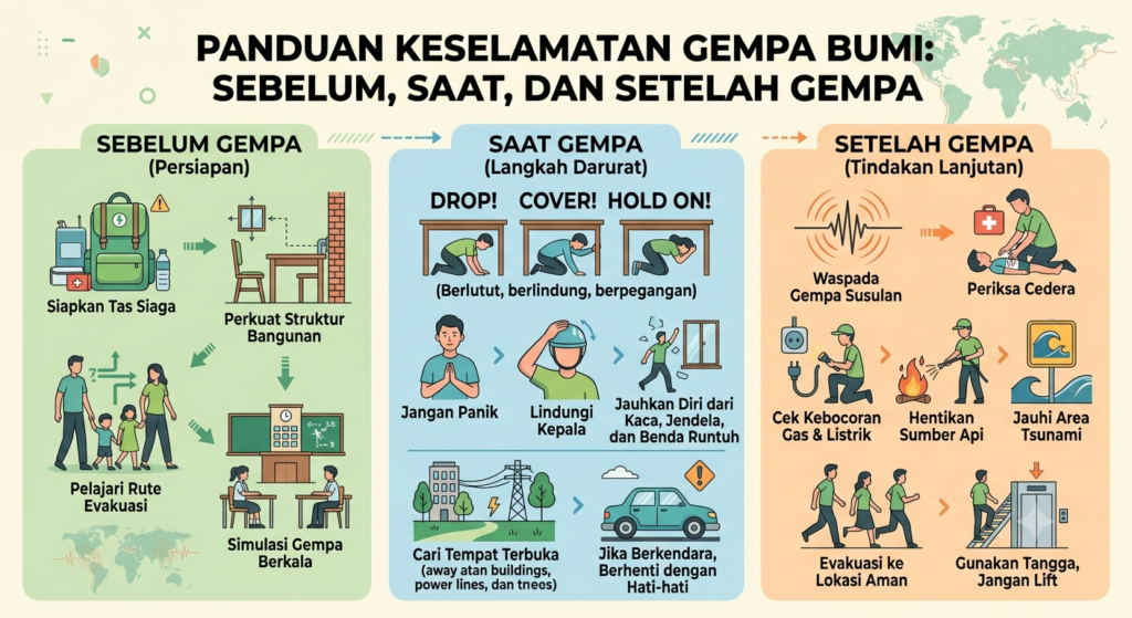 Cara Menghadapi Gempa Bumi: Panduan Keselamatan Sebelum, Saat, dan Setelah Gempa