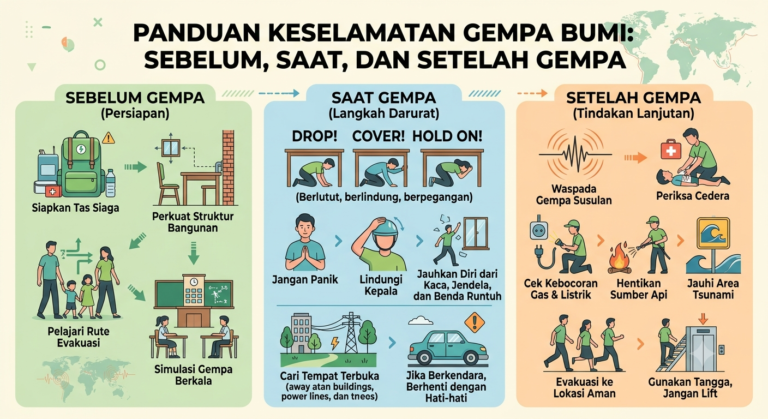 Cara Menghadapi Gempa Bumi: Panduan Keselamatan Sebelum, Saat, dan Setelah Gempa