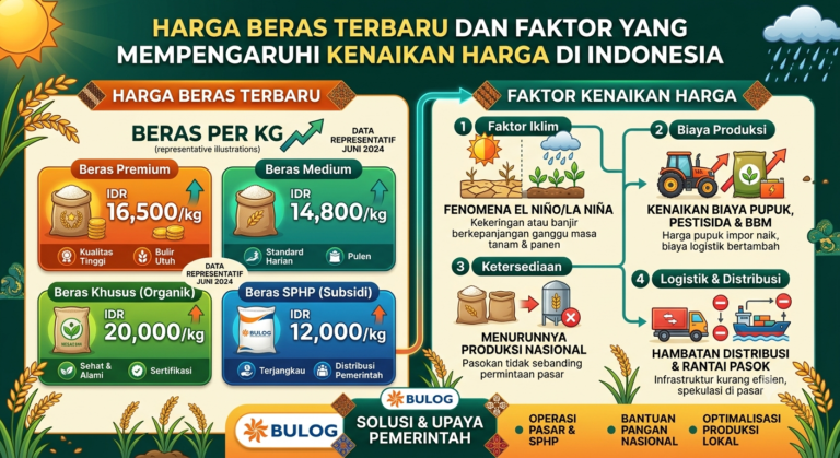 Harga Beras Terbaru dan Faktor yang Mempengaruhi Kenaikan Harga di Indonesia