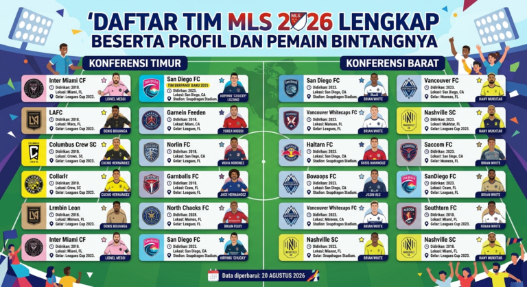 Daftar Tim MLS 2026 Lengkap Beserta Profil dan Pemain Bintangnya