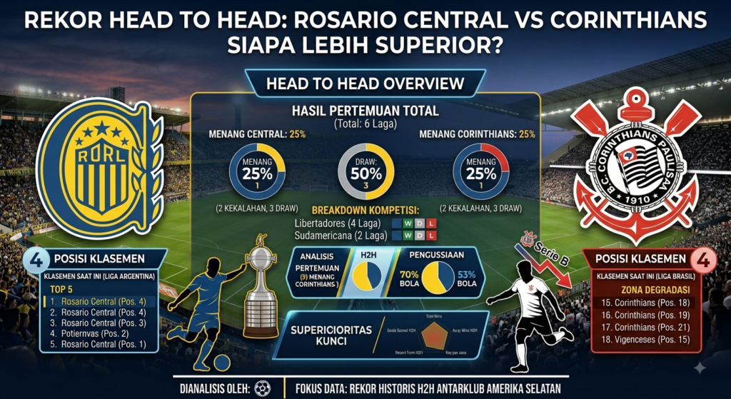 Rekor Head to Head Rosario Central vs Corinthians: Siapa Lebih Superior?