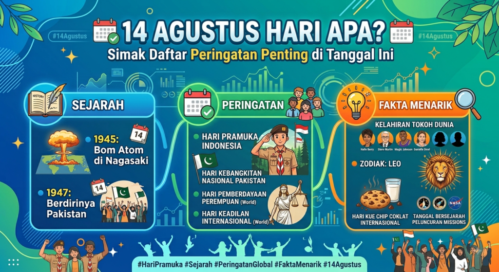 14 Agustus Hari Apa? Simak Daftar Peringatan Penting di Tanggal Ini