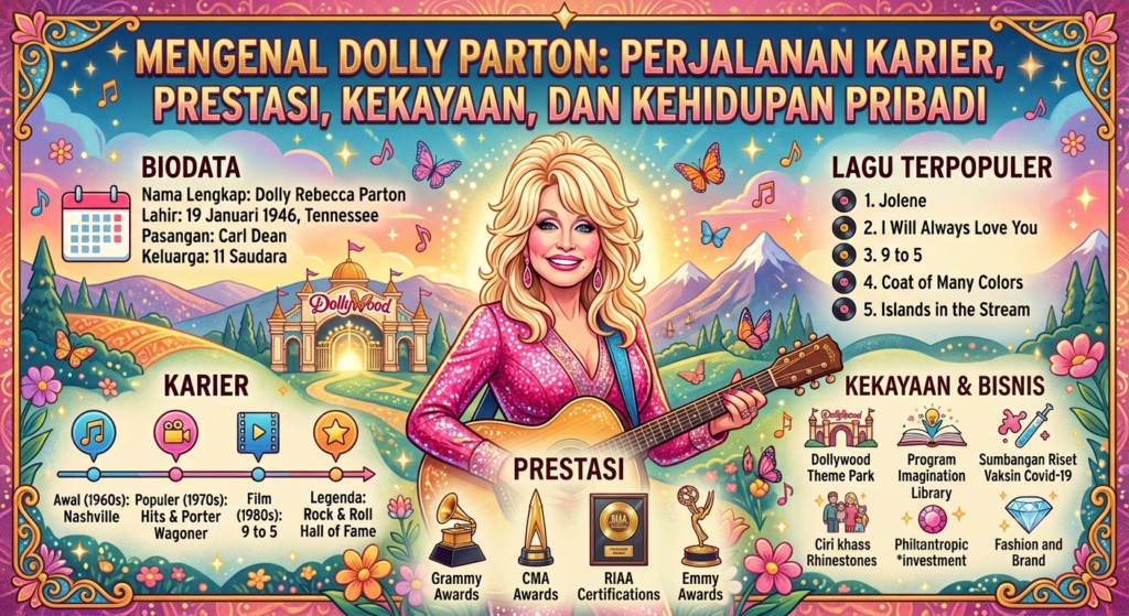 Mengenal Dolly Parton: Perjalanan Karier, Prestasi, Kekayaan, dan Kehidupan Pribadi