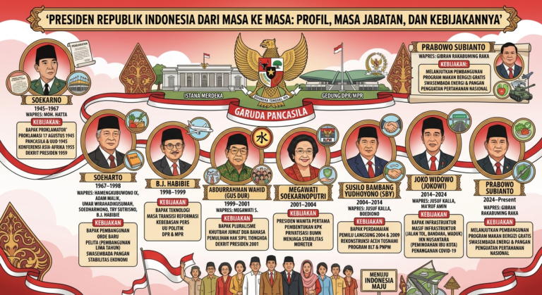 Presiden Republik Indonesia dari Masa ke Masa: Profil, Masa Jabatan, dan Kebijakannya