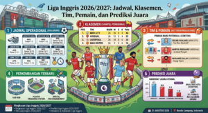 Liga Inggris 2026/2027: Jadwal, Klasemen, Tim, Pemain, dan Prediksi Juara