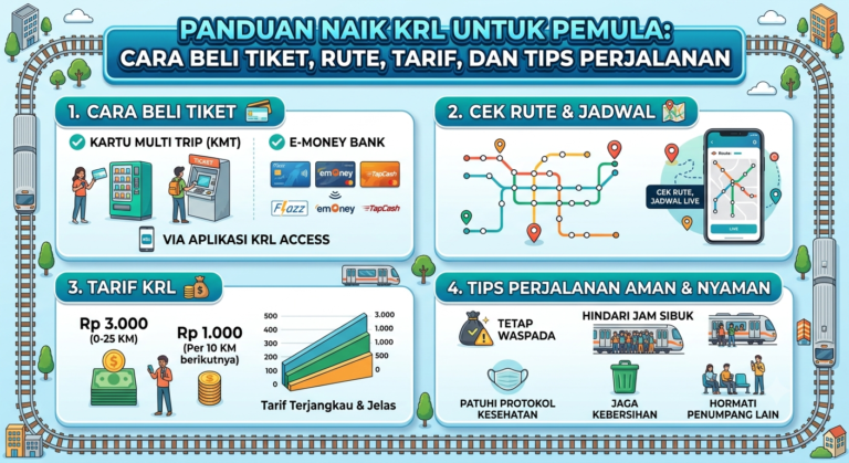 Panduan Naik KRL untuk Pemula: Cara Beli Tiket, Rute, Tarif, dan Tips Perjalanan