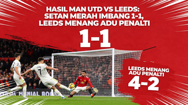 Hasil Man Utd vs Leeds: Setan Merah Imbang 1-1, Leeds Menang Adu Penalti