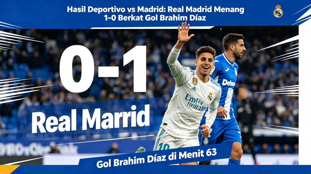 Hasil Deportivo vs Madrid: Real Madrid Menang 1-0 Berkat Gol Brahim Díaz