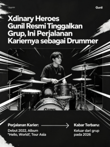 Xdinary Heroes Gunil Resmi Tinggalkan Grup, Ini Perjalanan Kariernya sebagai Drummer
