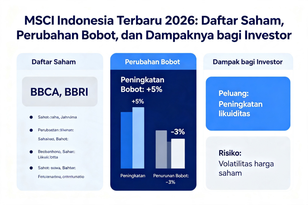 MSCI Indonesia Terbaru 2026: Daftar Saham, Perubahan Bobot, dan Dampaknya bagi Investor