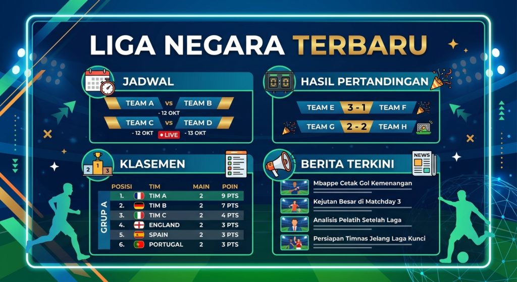 Liga Negara Terbaru: Jadwal, Hasil Pertandingan, Klasemen, dan Berita Terkini