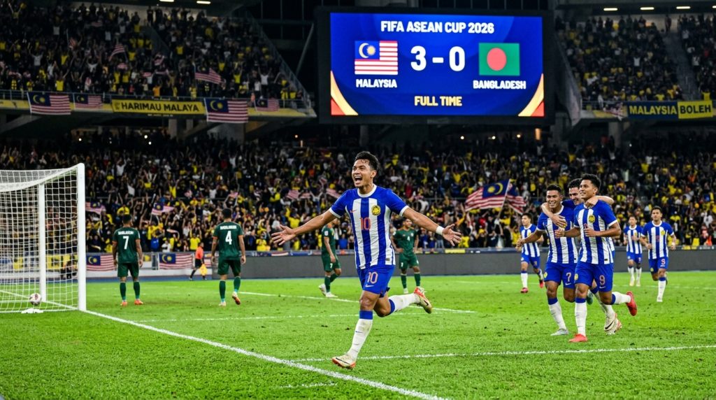 Hasil FIFA ASEAN Cup 2026: Malaysia Bungkam Bangladesh 3-0