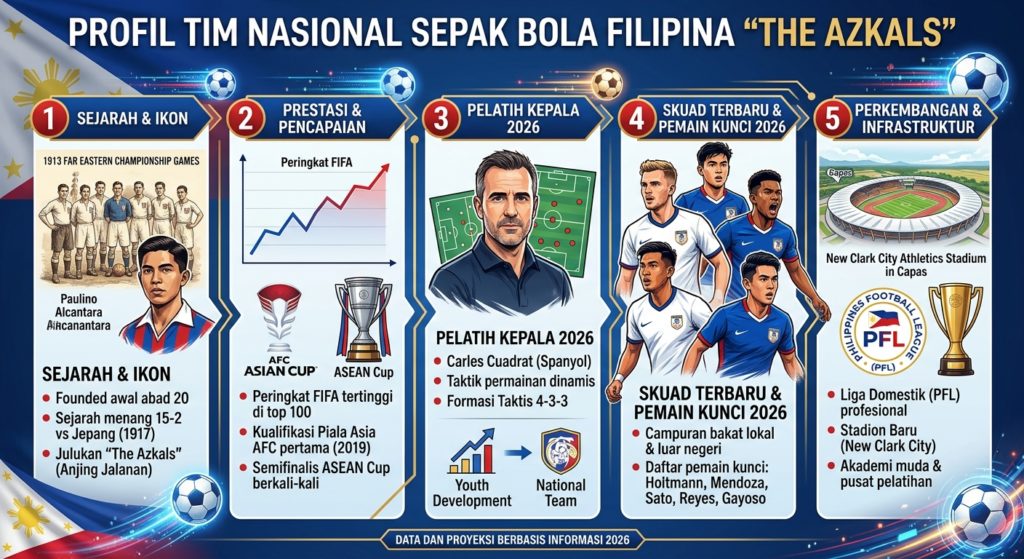 Profil Tim Nasional Sepak Bola Filipina: Sejarah, Prestasi, Skuad, Pelatih, dan Perkembangannya