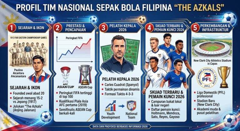 Profil Tim Nasional Sepak Bola Filipina: Sejarah, Prestasi, Skuad, Pelatih, dan Perkembangannya