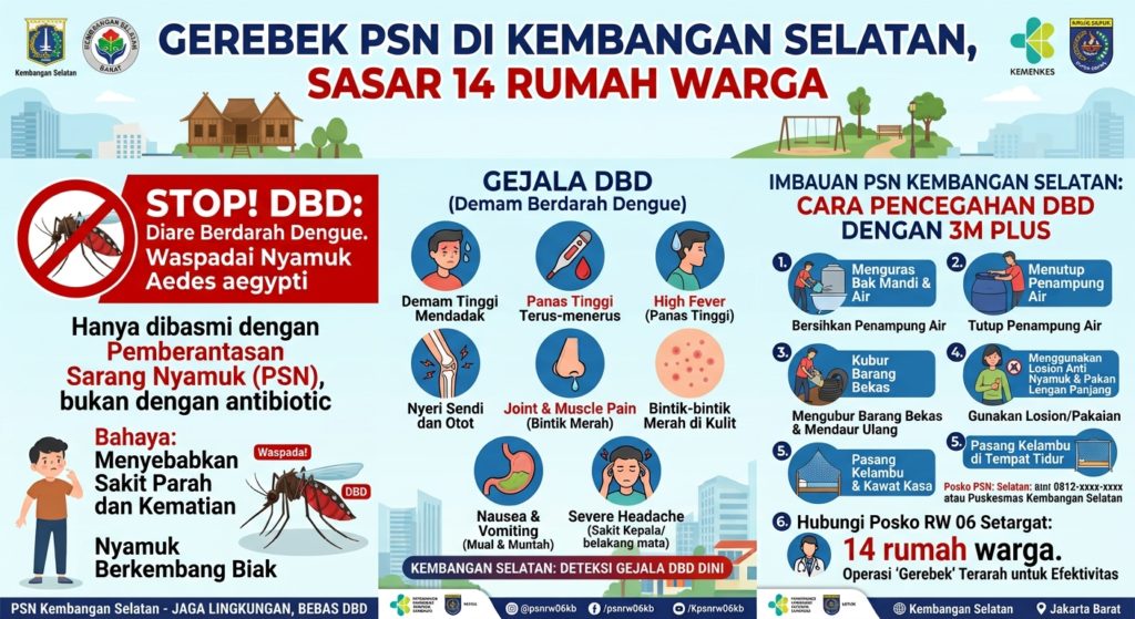 Gerebek PSN di Kembangan Selatan, Sasar 14 Rumah Warga