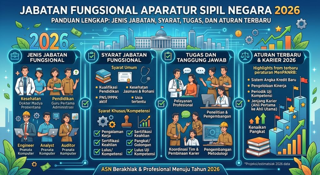 Jabatan Fungsional Aparatur Sipil Negara 2026: Jenis Jabatan, Syarat, Tugas, dan Aturan Terbaru