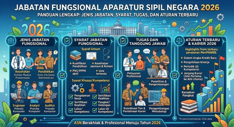 Jabatan Fungsional Aparatur Sipil Negara 2026: Jenis Jabatan, Syarat, Tugas, dan Aturan Terbaru