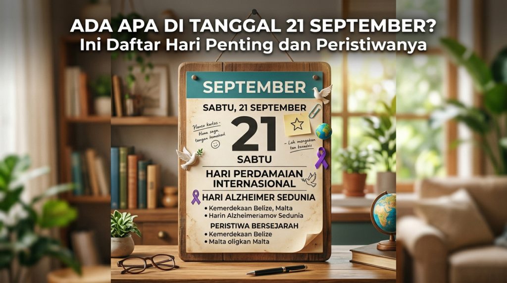Ada Apa di Tanggal 21 September? Ini Daftar Hari Penting dan Peristiwanya
