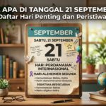 Ada Apa di Tanggal 21 September? Ini Daftar Hari Penting dan Peristiwanya