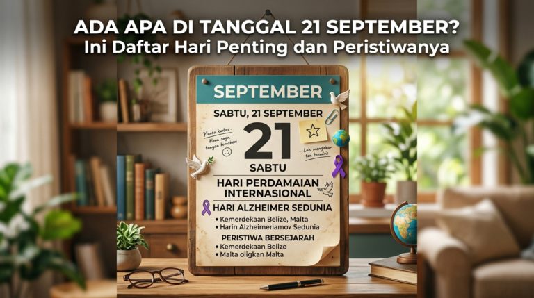 Ada Apa di Tanggal 21 September? Ini Daftar Hari Penting dan Peristiwanya