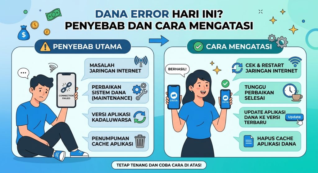 DANA Error Hari Ini? Ini Penyebab dan Cara Mengatasi Aplikasi DANA Tidak Bisa Digunakan
