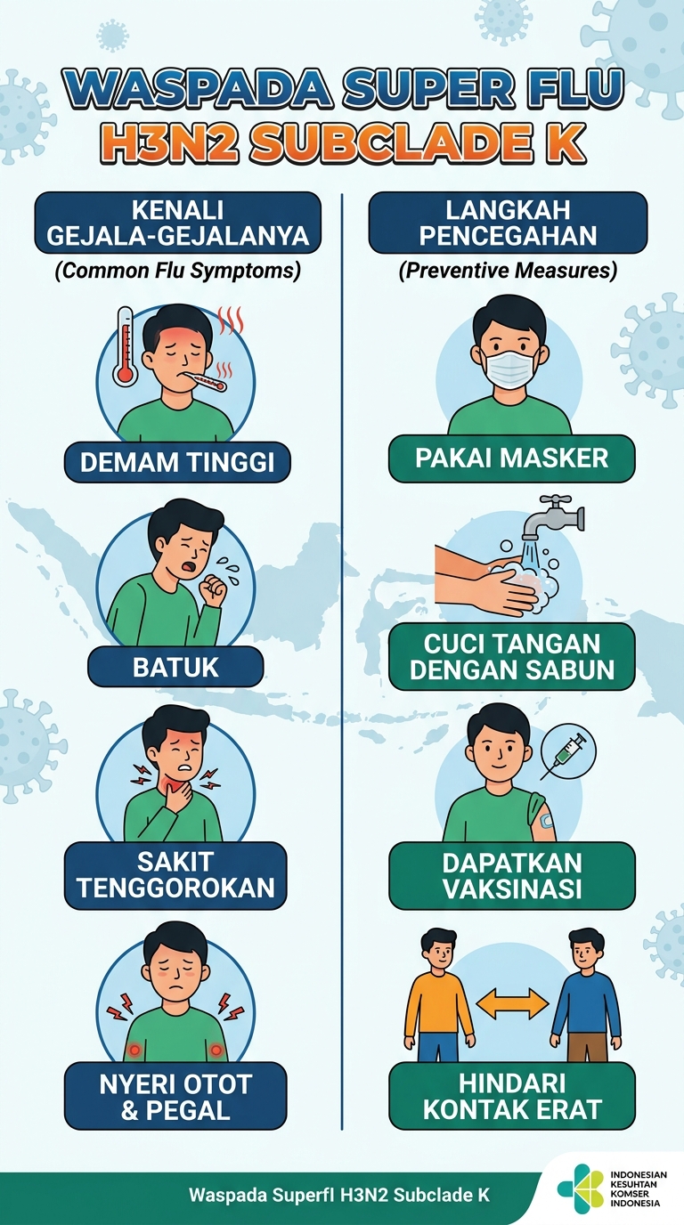 Waspada Super Flu H3N2 Subclade K, Kenali Gejala dan Cara Mencegahnya