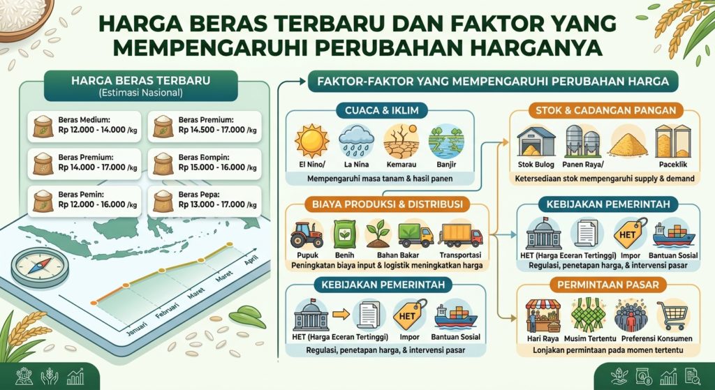 Harga Beras Terbaru dan Faktor yang Mempengaruhi Perubahan Harganya
