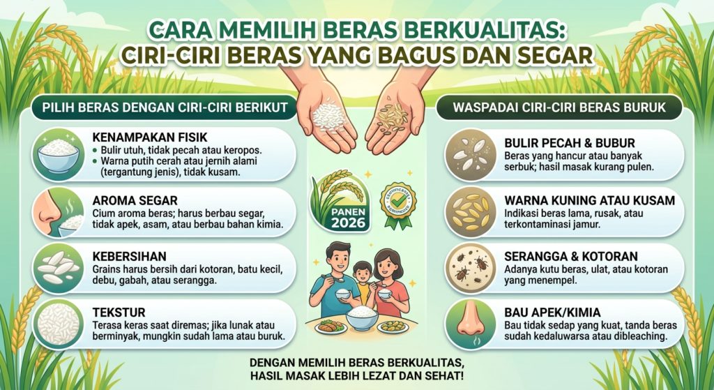 Cara Memilih Beras Berkualitas: Ciri-Ciri Beras yang Bagus dan Segar