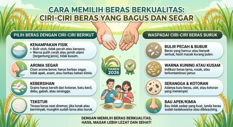 Cara Memilih Beras Berkualitas: Ciri-Ciri Beras yang Bagus dan Segar