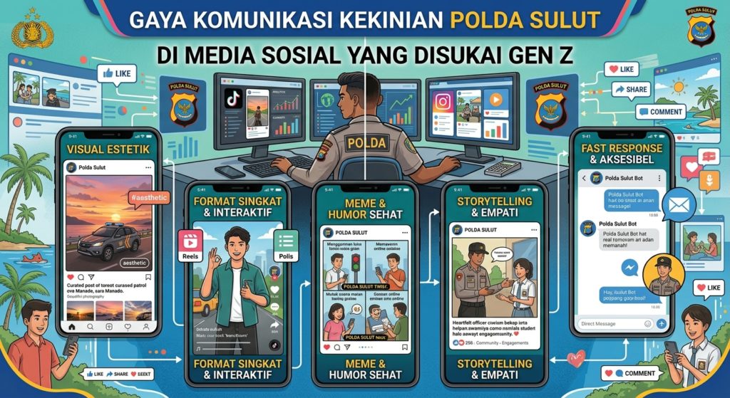 Gaya Komunikasi Kekinian Polda Sulut di Media Sosial yang Disukai Gen Z