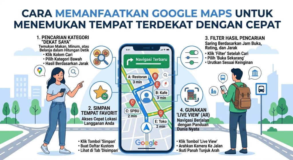 Cara Memanfaatkan Google Maps untuk Menemukan Tempat Terdekat dengan Cepat