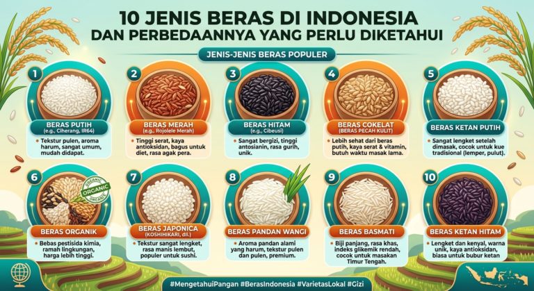 10 Jenis Beras di Indonesia dan Perbedaannya yang Perlu Diketahui