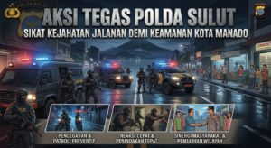 Aksi Tegas Polda Sulut Sikat Kejahatan Jalanan Demi Keamanan Kota Manado