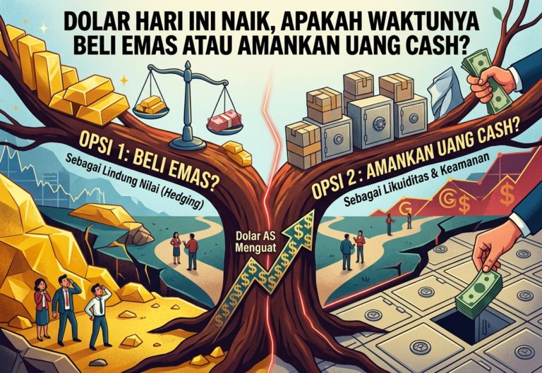 Dolar Hari Ini Naik, Apakah Waktunya Beli Emas atau Amankan Uang Cash?