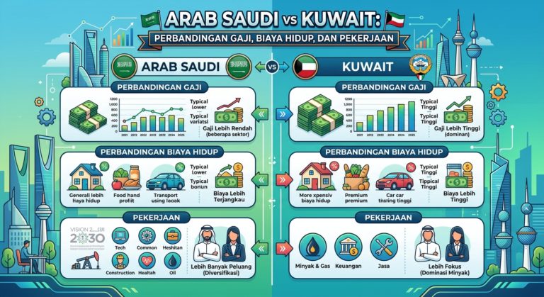 Arab Saudi vs Kuwait: Perbandingan Gaji, Biaya Hidup, dan Pekerjaan