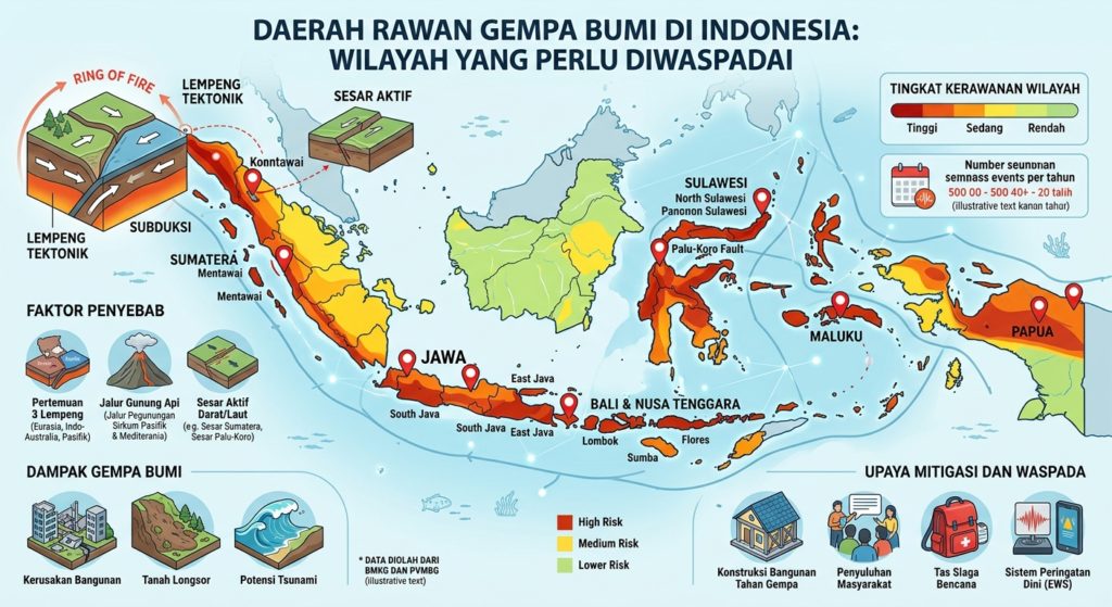 Daerah Rawan Gempa Bumi di Indonesia, Ini Wilayah yang Perlu Diwaspadai