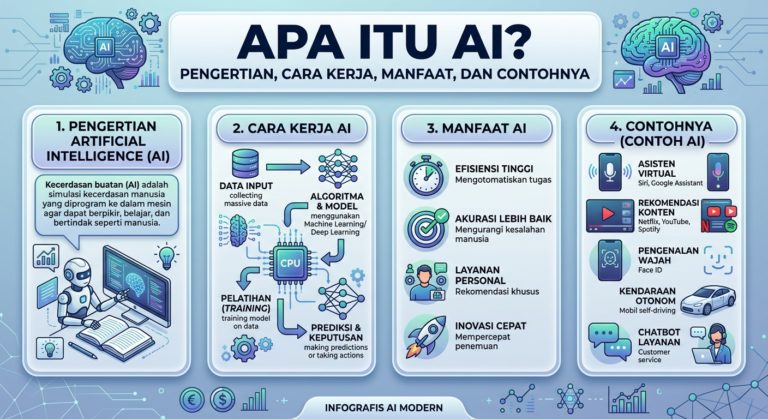 Apa Itu AI? Pengertian Artificial Intelligence, Cara Kerja, Manfaat, dan Contohnya