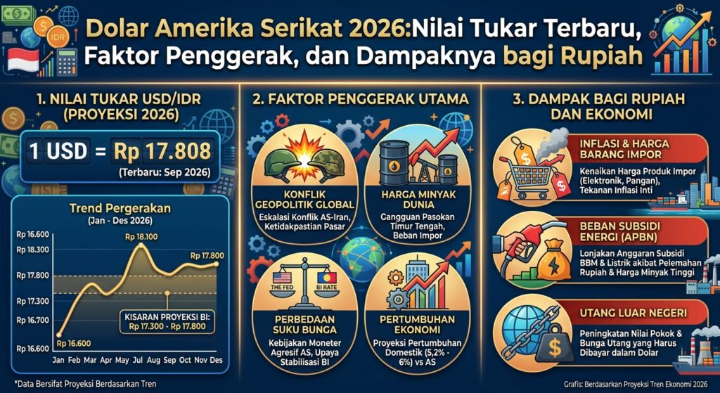 Dolar Amerika Serikat 2026: Nilai Tukar Terbaru, Faktor Penggerak, dan Dampaknya bagi Rupiah