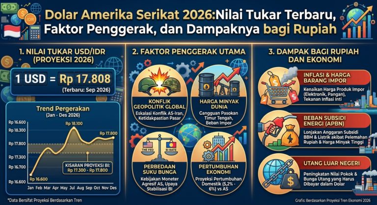 Dolar Amerika Serikat 2026: Nilai Tukar Terbaru, Faktor Penggerak, dan Dampaknya bagi Rupiah