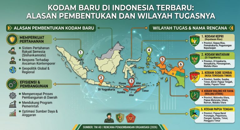 Kodam Baru di Indonesia Terbaru: Alasan Pembentukan dan Wilayah Tugasnya