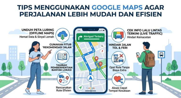 Tips Menggunakan Google Maps agar Perjalanan Lebih Mudah dan Efisien