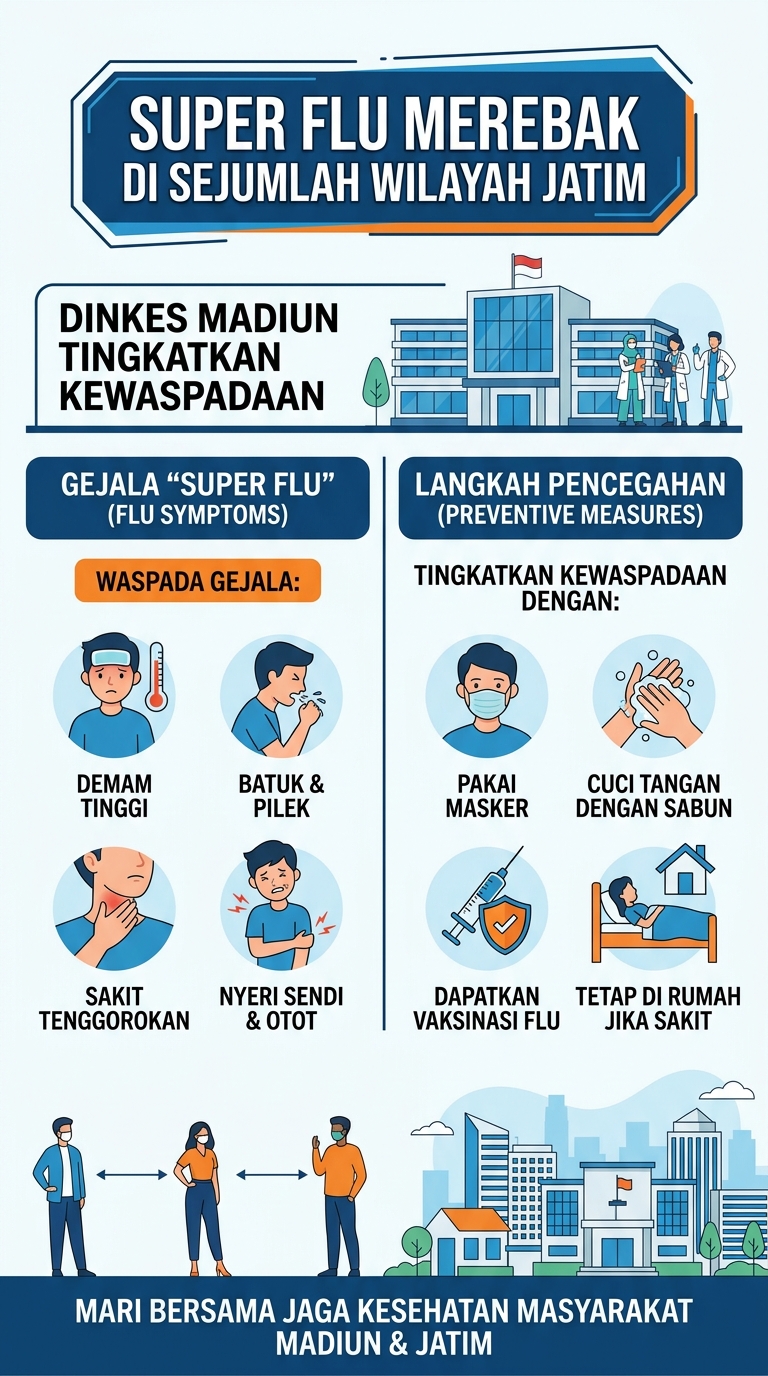 Super Flu Merebak di Sejumlah Wilayah Jatim, Dinkes Madiun Tingkatkan Kewaspadaan
