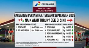 Harga BBM Pertamina Naik atau Turun? Ini Daftar Harga Terbarunya September 2026