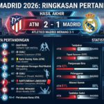Hasil ATM vs Madrid 2026: Atletico Madrid Menang 2-1, Statistik, Kartu, dan Jalannya Pertandingan