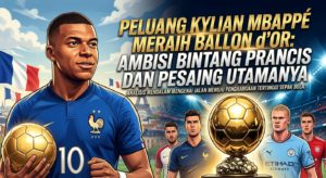 Peluang Kylian Mbappé Meraih Ballon d’Or: Ambisi Bintang Prancis dan Pesaing Utamanya