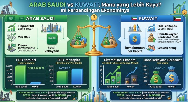 Arab Saudi vs Kuwait, Mana yang Lebih Kaya? Ini Perbandingan Ekonominya